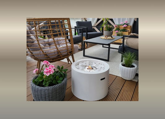 Bio ethanol haard Moon XL wit – grote sfeerhaard