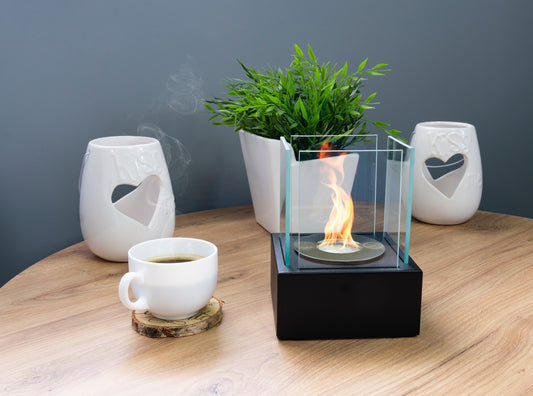 Bio ethanol haard Smart zwart – compacte sfeerhaard 🔥 Bestseller