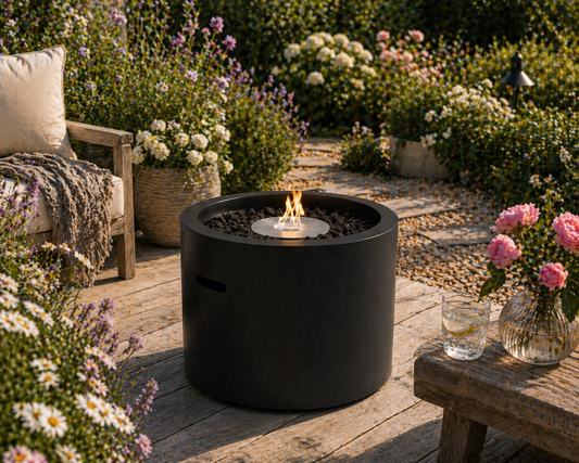 Bio ethanol haard Moon XL zwart – grote sfeerhaard