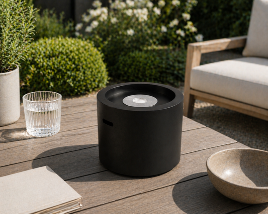 Bio ethanol haard Moon Mini zwart – moderne sfeerhaard 🔥 Bestseller