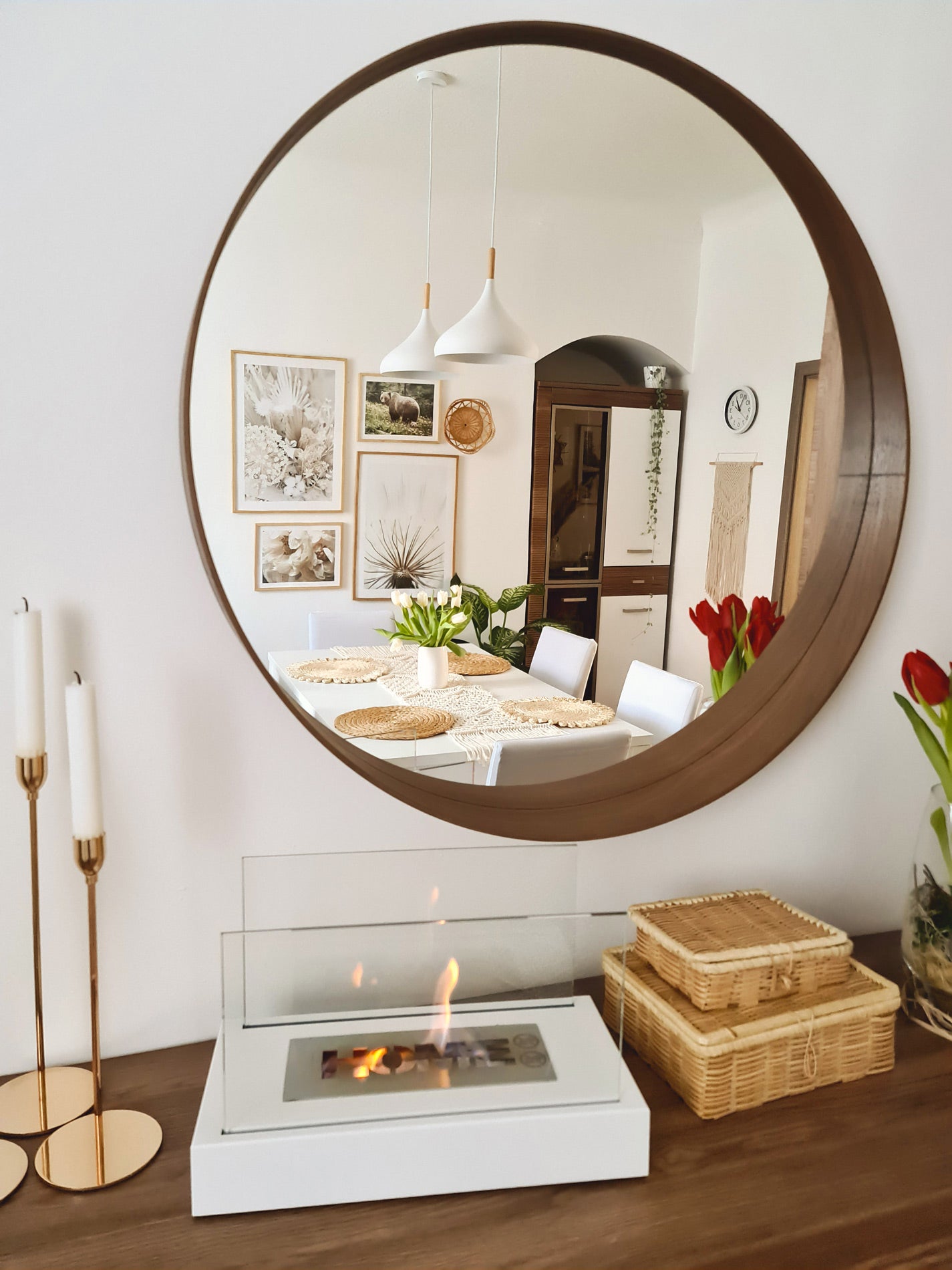 Bio ethanol haard Home wit – moderne sfeerhaard met glas