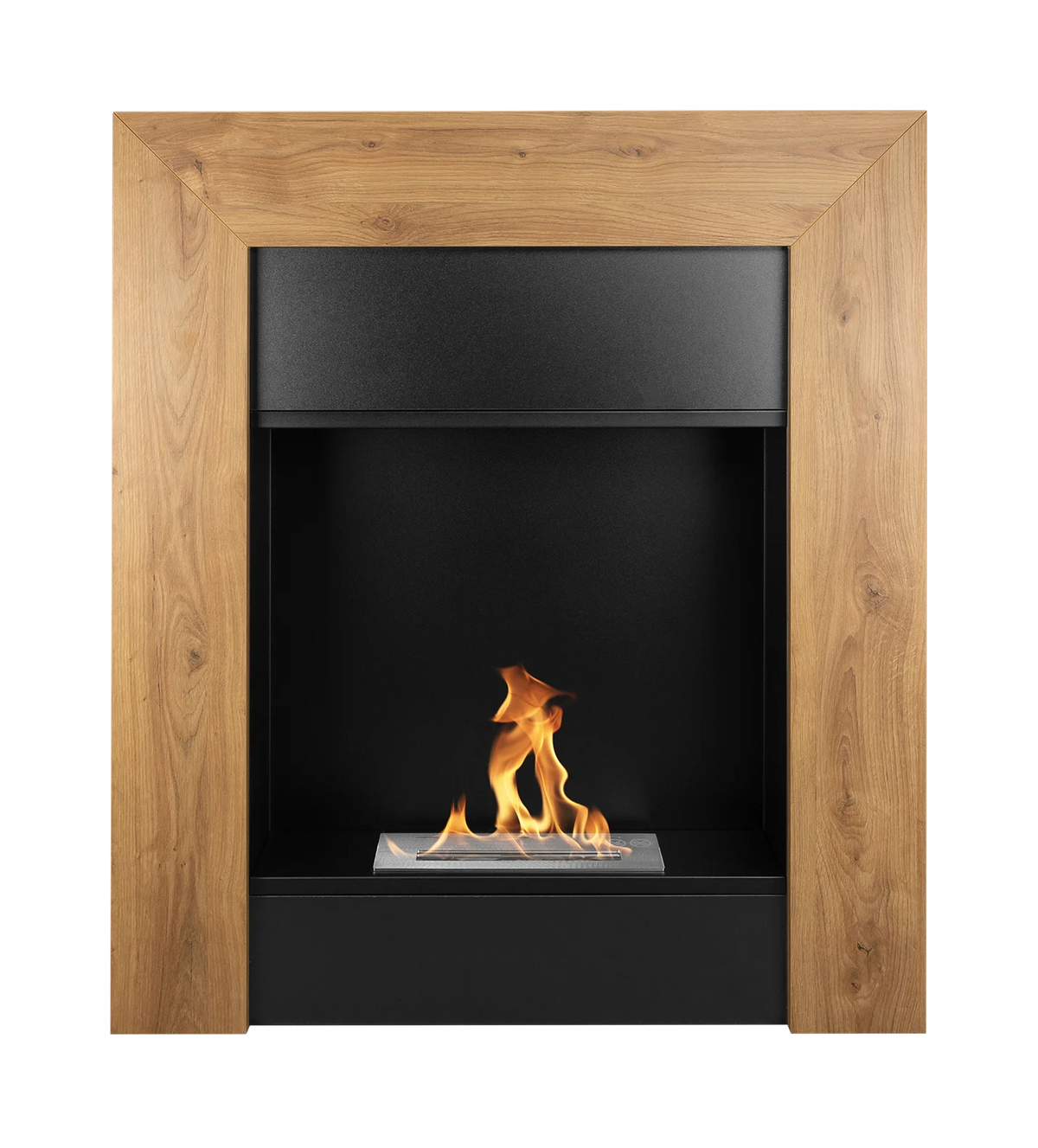 Bio-ethanolhaard Wooden Denver Naturel Eiken – Vrijstaande Schouwhaard 95,4 cm