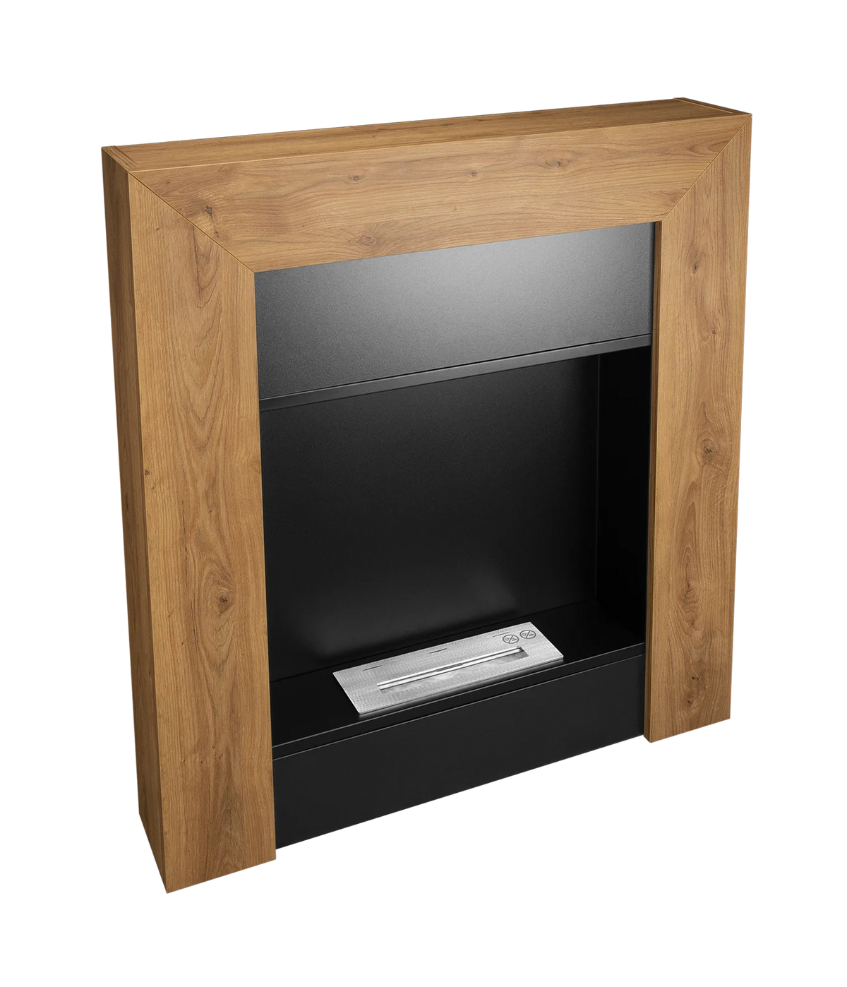 Bio-ethanolhaard Wooden Denver Naturel Eiken – Vrijstaande Schouwhaard 95,4 cm