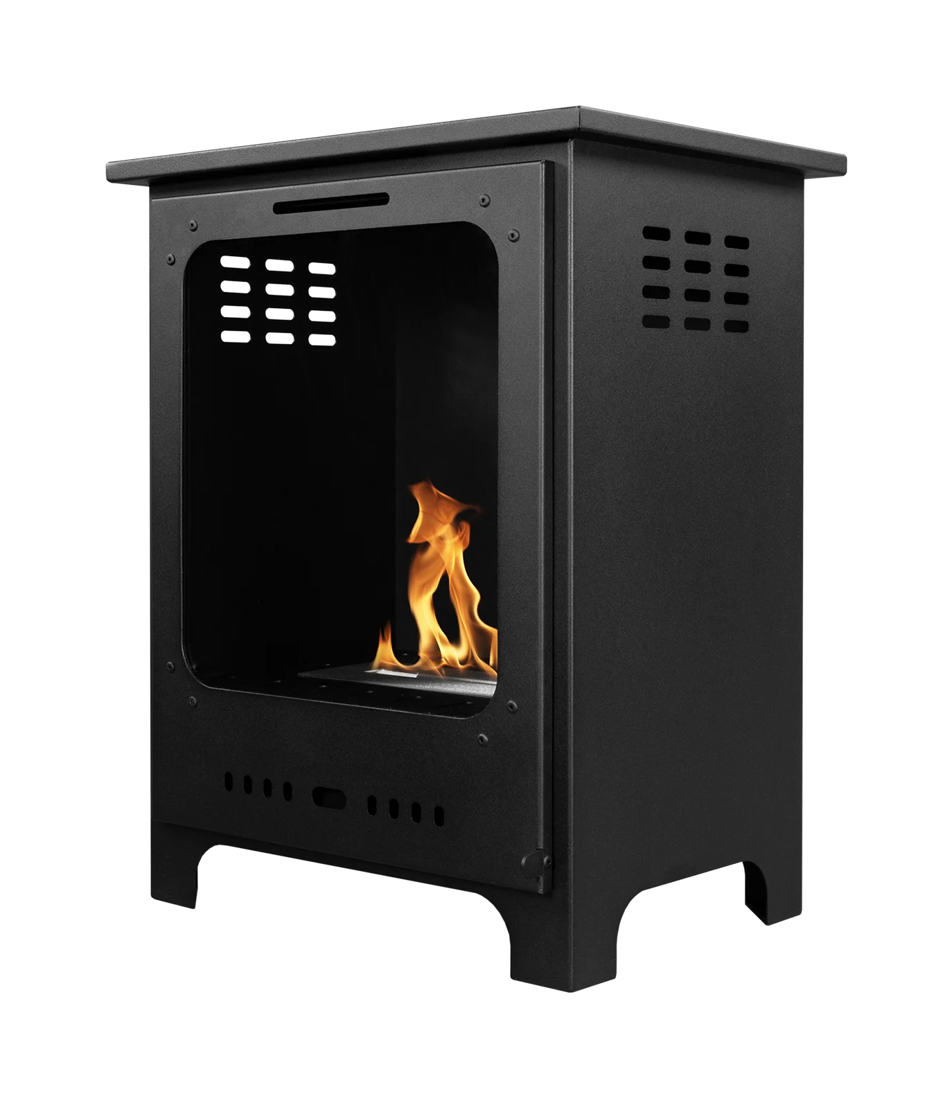 Bioethanol-Kamin Koza Mini schwarz – Dekokamin mit Glas