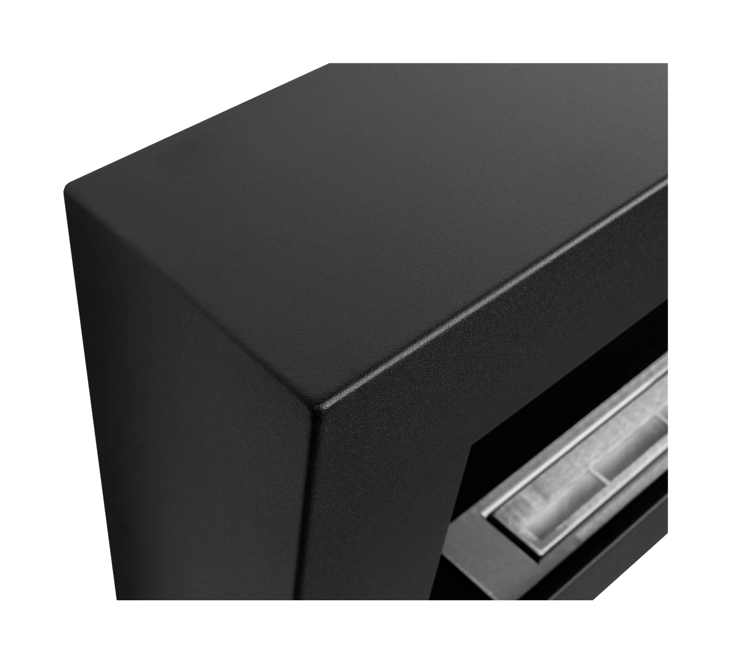 Bio-ethanol wandhaard 900x400 zwart mat – box design zonder glas
