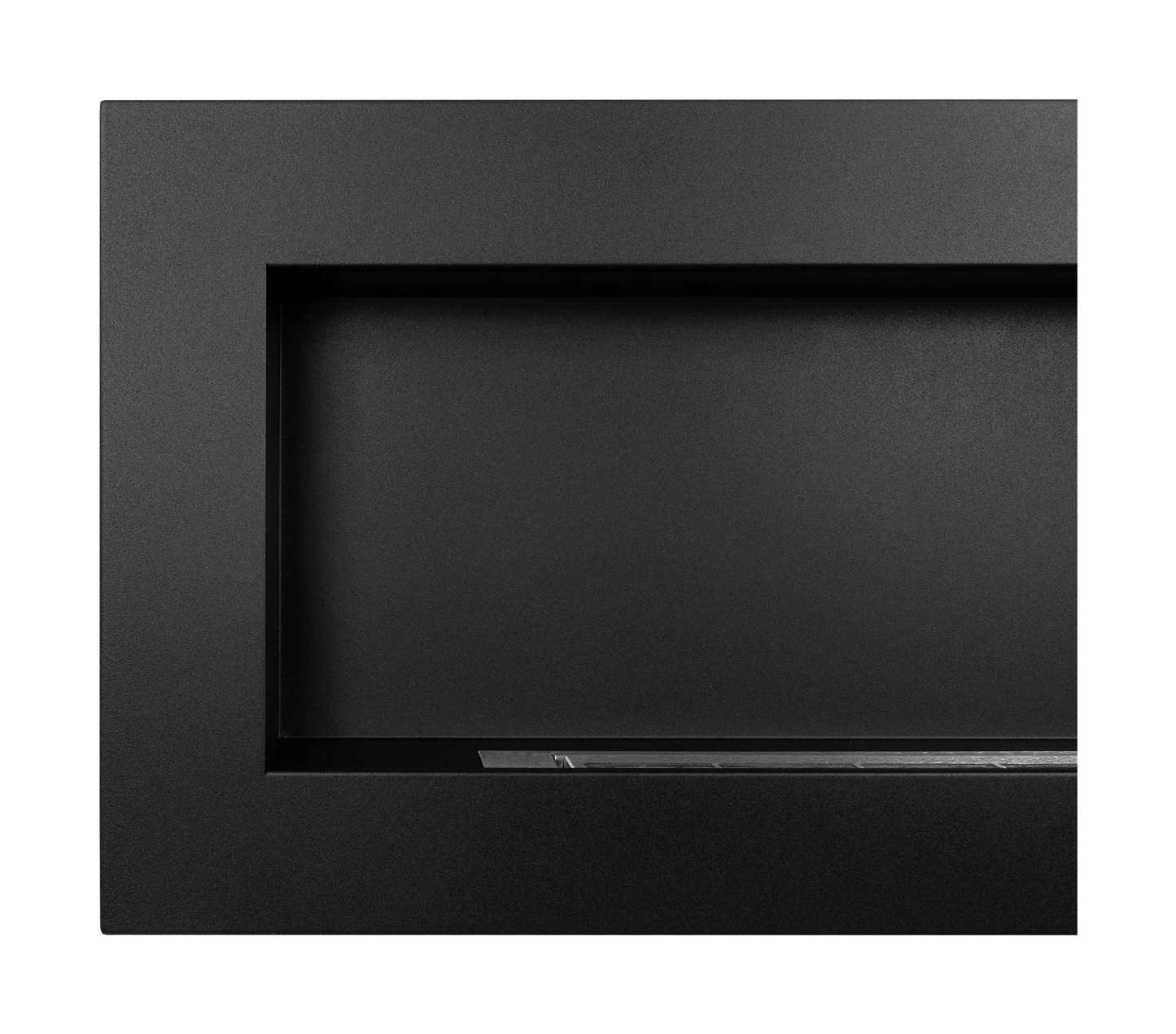 Bio-ethanol wandhaard 900x400 zwart mat – box design zonder glas