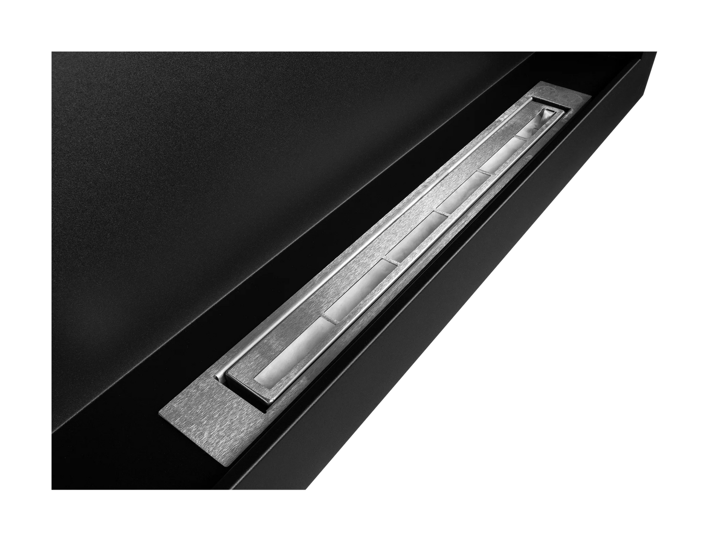Bio-ethanol wandhaard 900x400 zwart mat – box design zonder glas