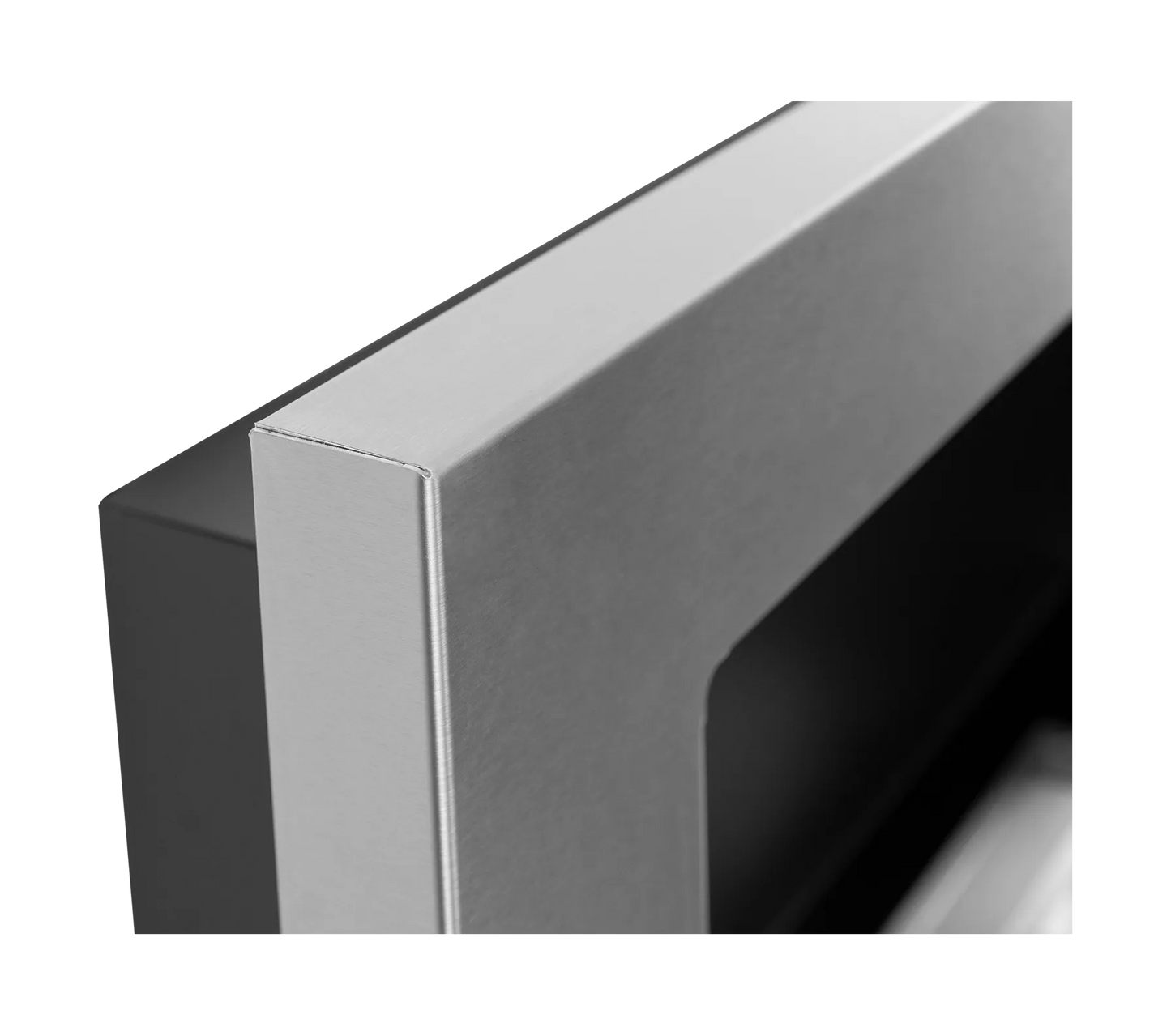 Bio-ethanol wandhaard 65x40 cm inox met glas – moderne design haard