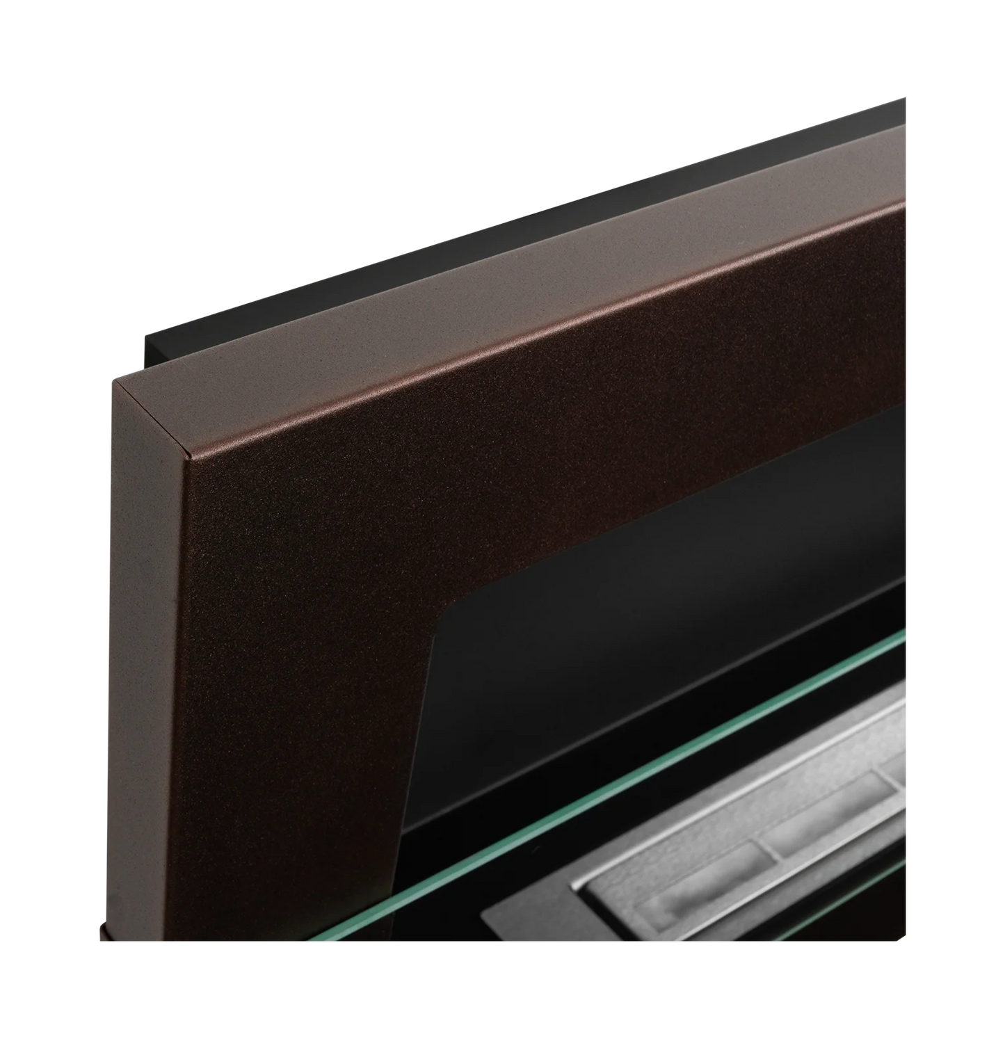 Bio-ethanol wandhaard 90x40 cm bruin met glas – moderne sfeerhaard zonder schoorsteen