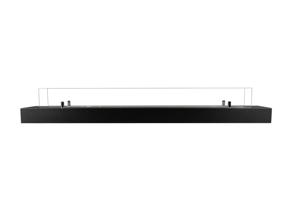 Bio-ethanol Inbouwhaard 120 cm Zwart met Veiligheidsglas – Modern Design