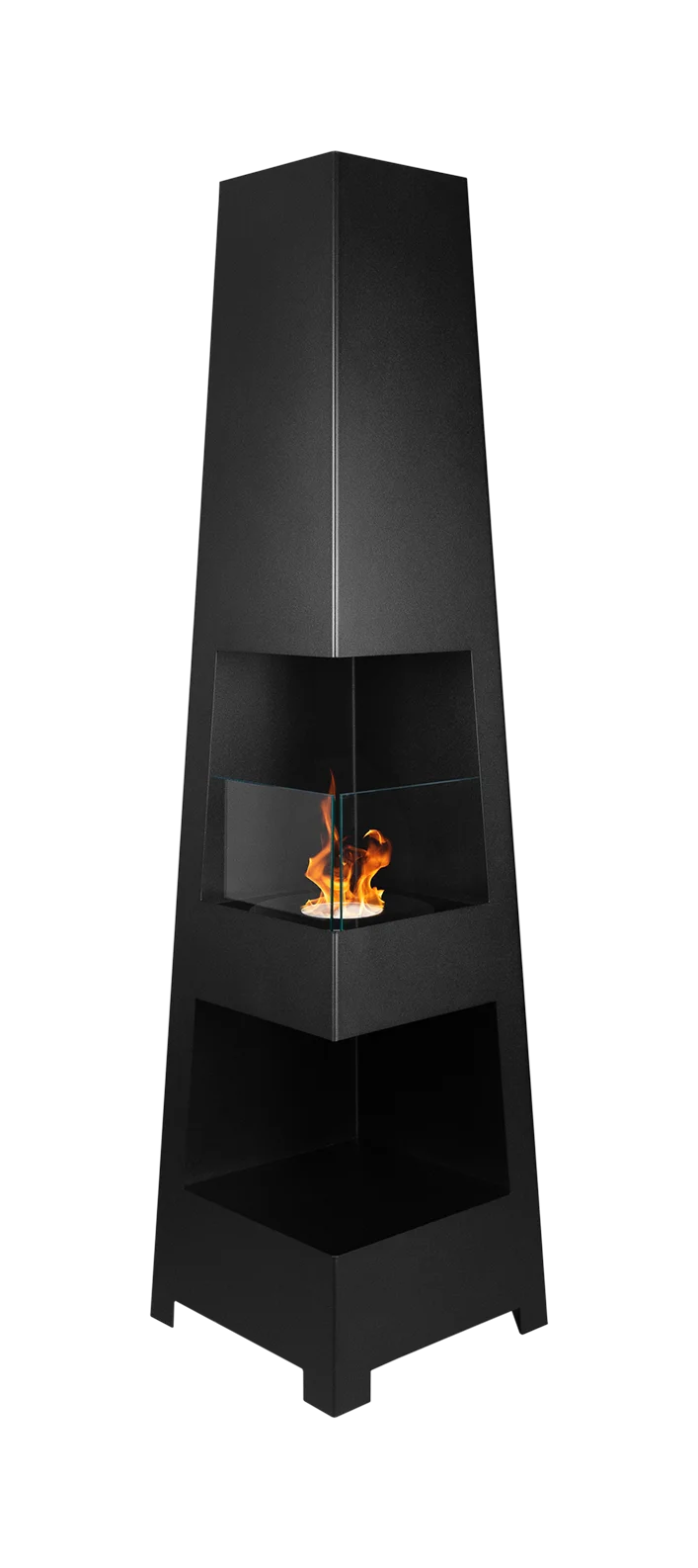 Bio ethanol haard Pyramid Garden zwart – sfeerhaard voor tuin en terras