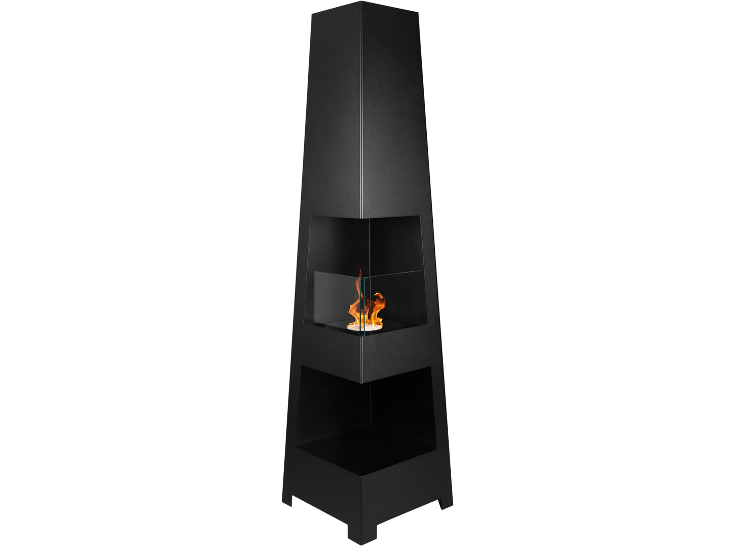 Bio ethanol haard Pyramid Garden zwart – sfeerhaard voor tuin en terras