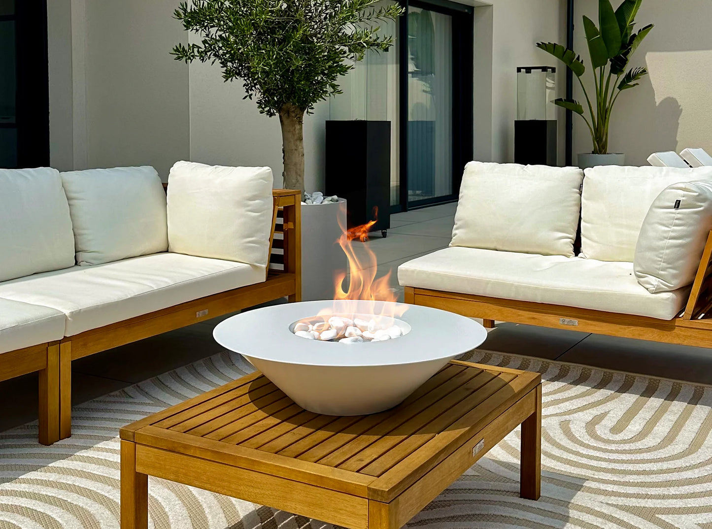 Bio ethanol haard Universe XL wit – design sfeerhaard