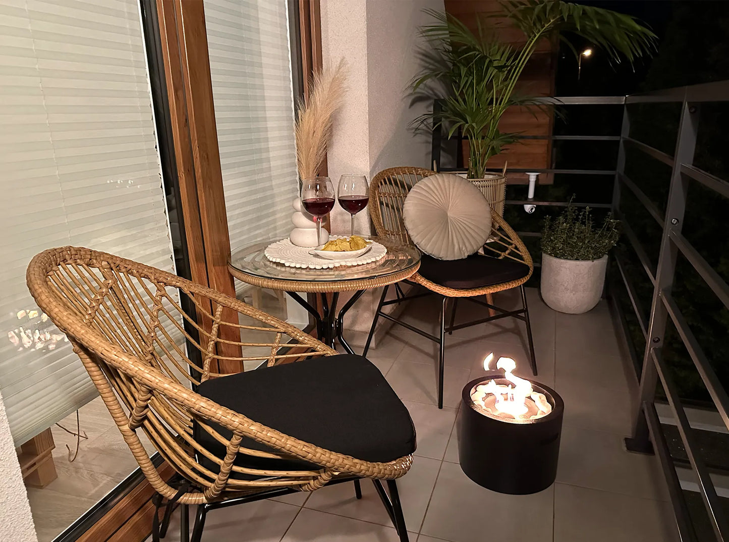 Bio ethanol haard Moon Mini zwart – moderne sfeerhaard 🔥 Bestseller