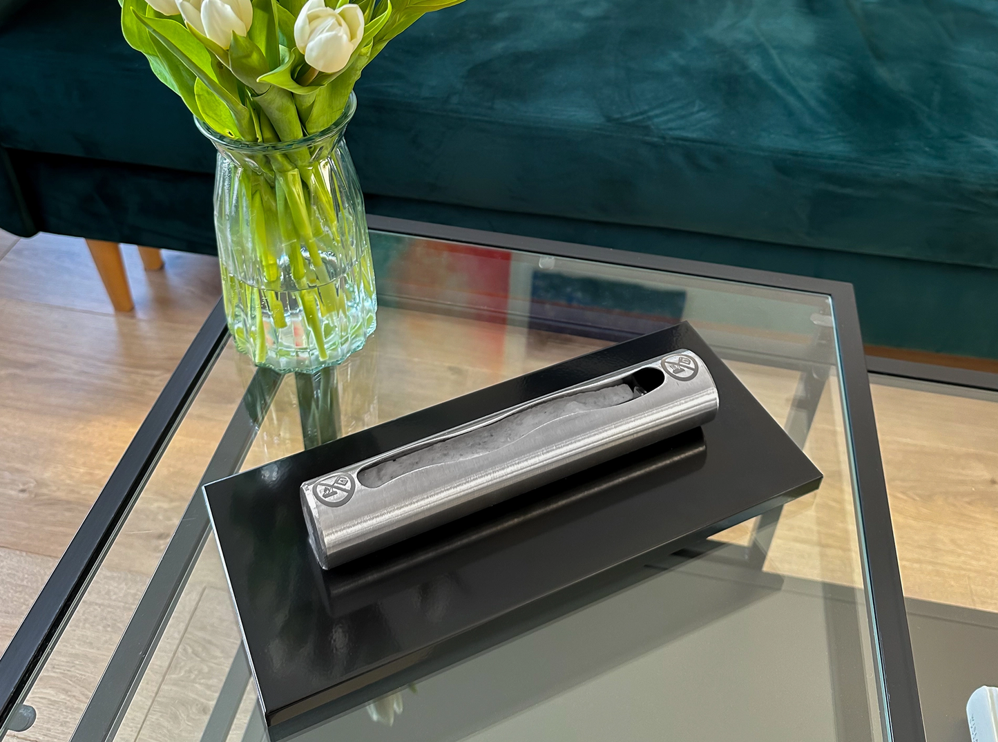 Bio ethanol haard Stainless zwart – compacte tafelhaard