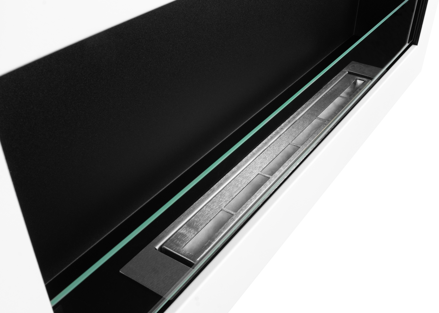 Bio Ethanol Wandhaard BOX 900x400 – Wit Mat met Glas | Moderne Design Haard Zonder Schoorsteen