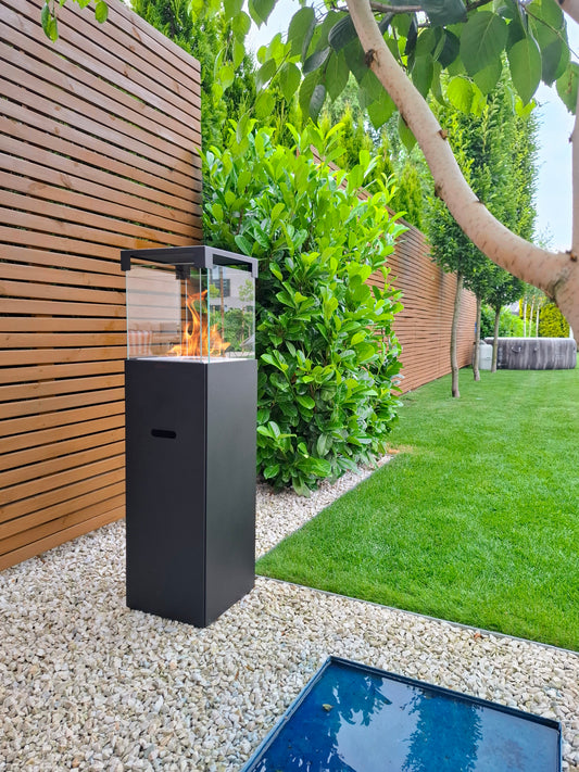Bioethanol-Kamin freistehend PATIO BESTIA – schwarz mattes Design