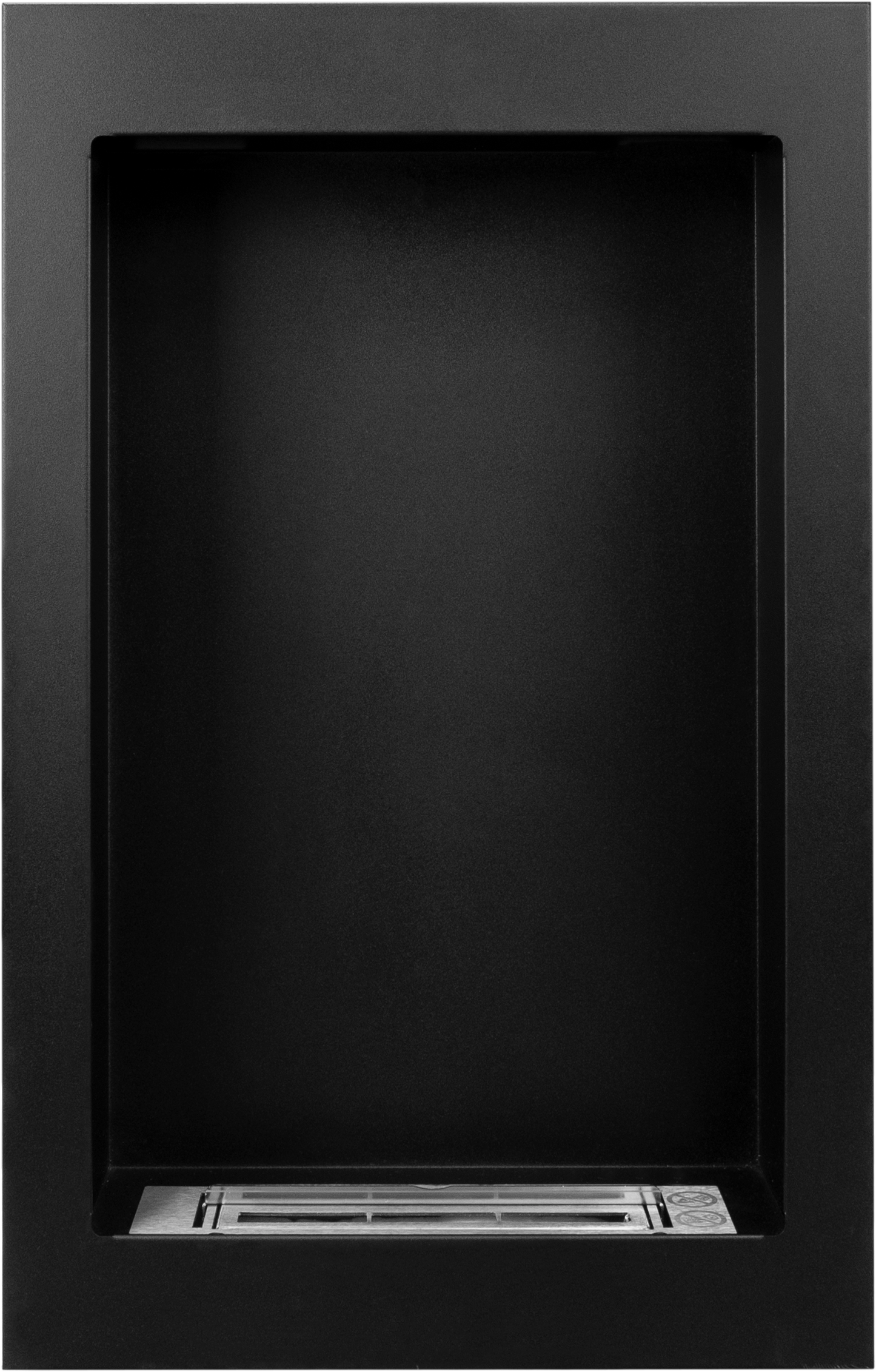 Bio Ethanol Wandkamin Vertikal – Schwarz Matt | Moderner Hängekamin Ohne Schornstein