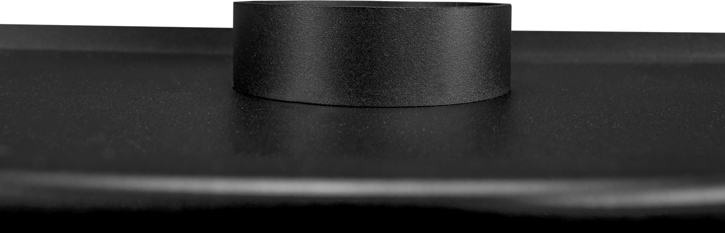 Bioethanol-Eckkamin links – Einbaumodell mattschwarz mit modernem Design