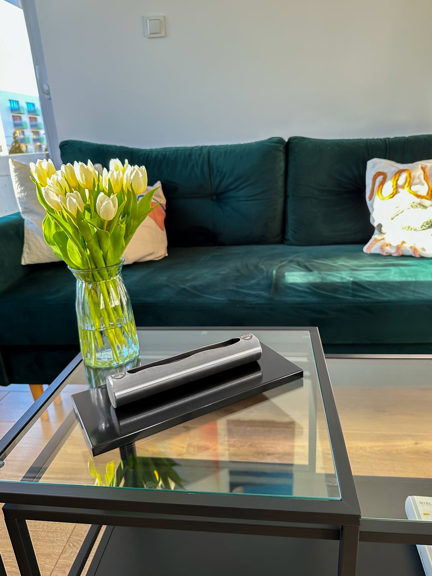 Bio ethanol haard Stainless zwart – compacte tafelhaard