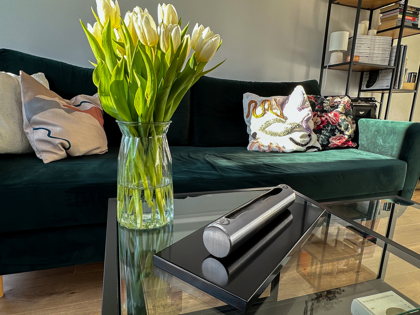 Bio ethanol haard Stainless zwart – compacte tafelhaard