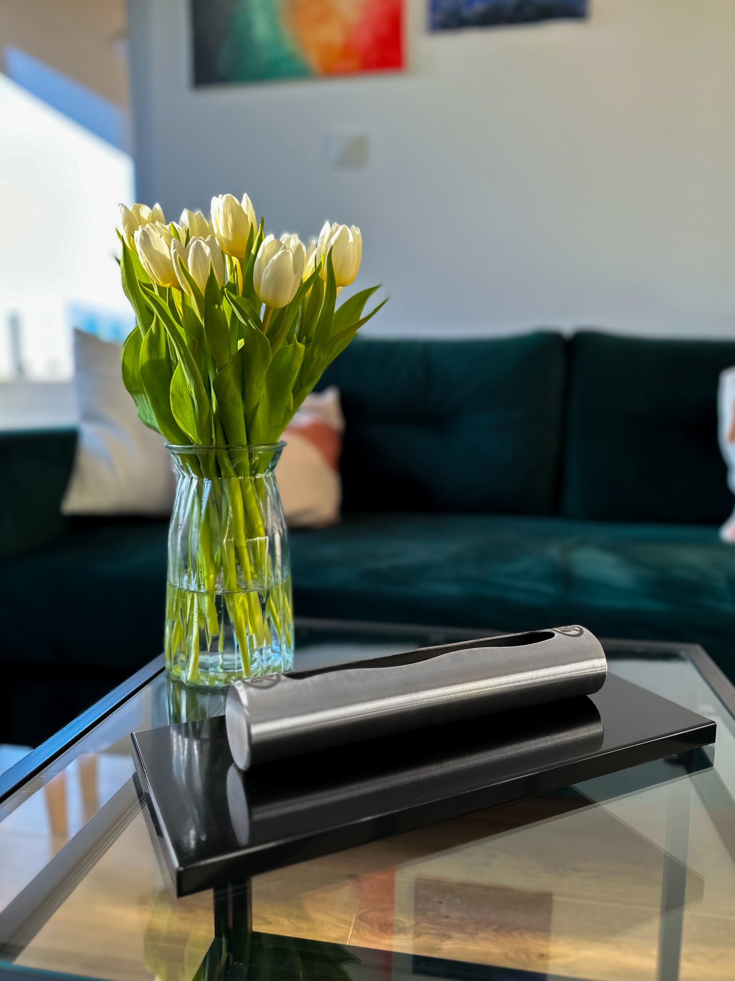 Bio ethanol haard Stainless zwart – compacte tafelhaard