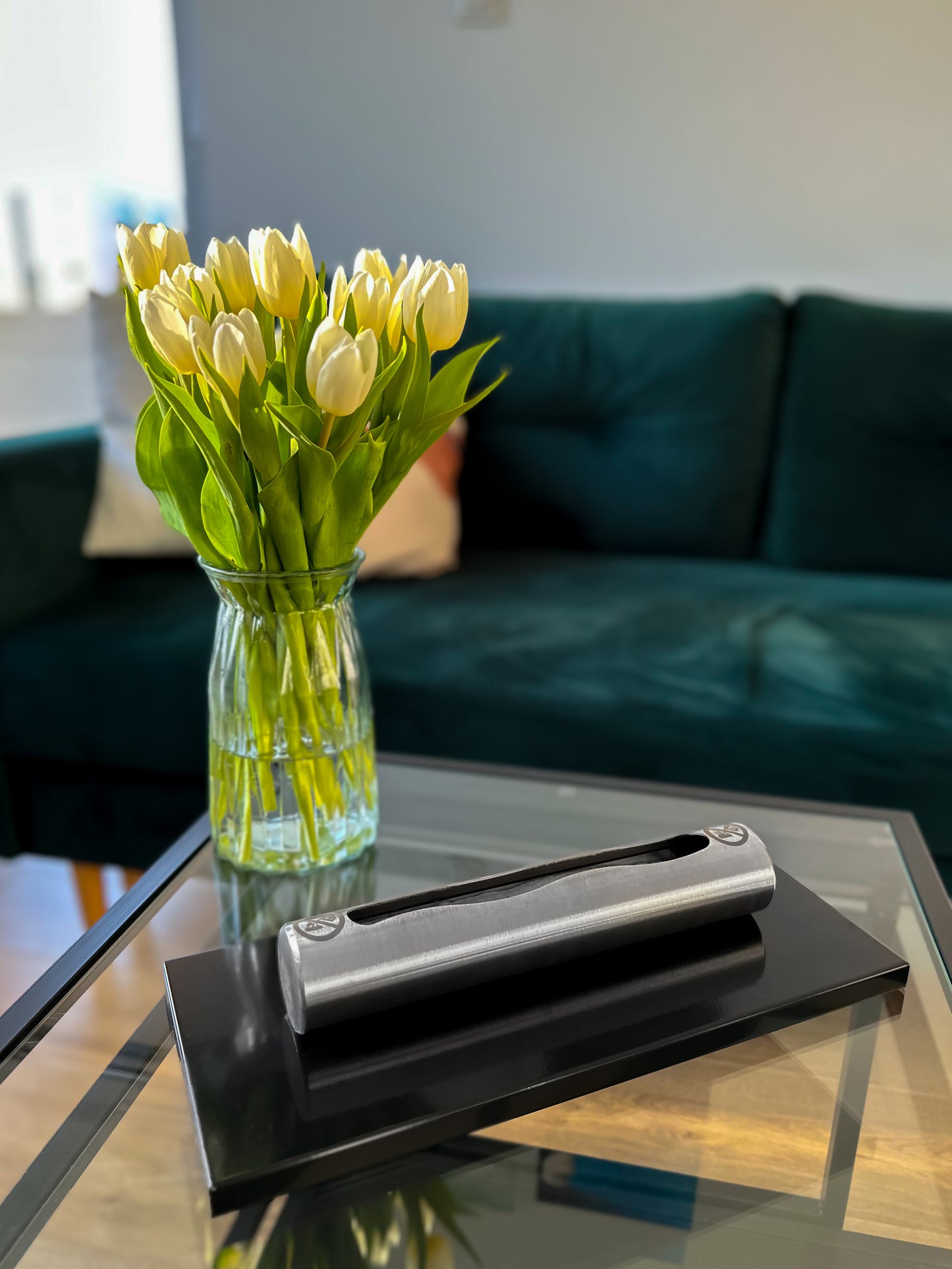 Bio ethanol haard Stainless zwart – compacte tafelhaard
