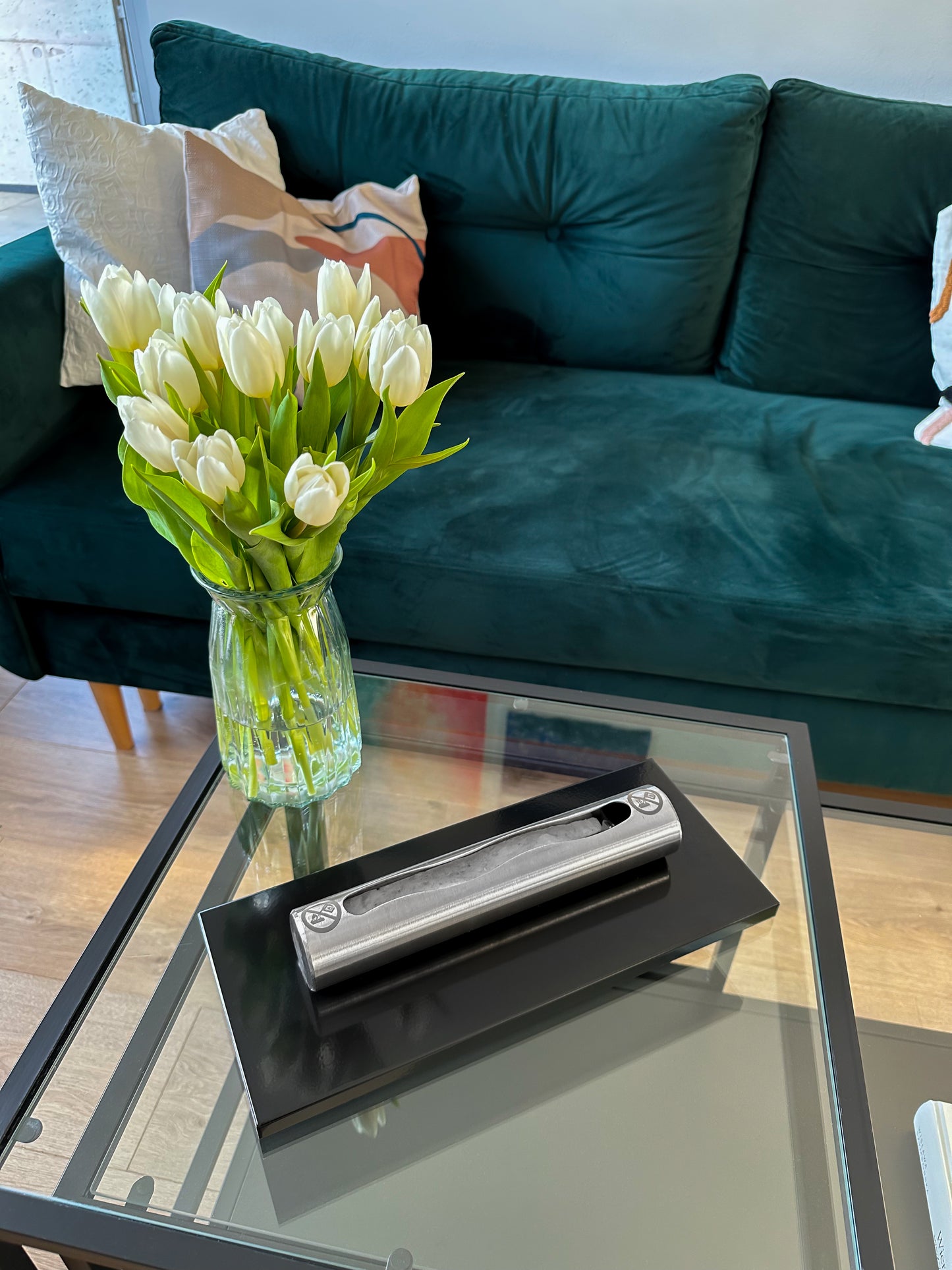 Bio ethanol haard Stainless zwart – compacte tafelhaard