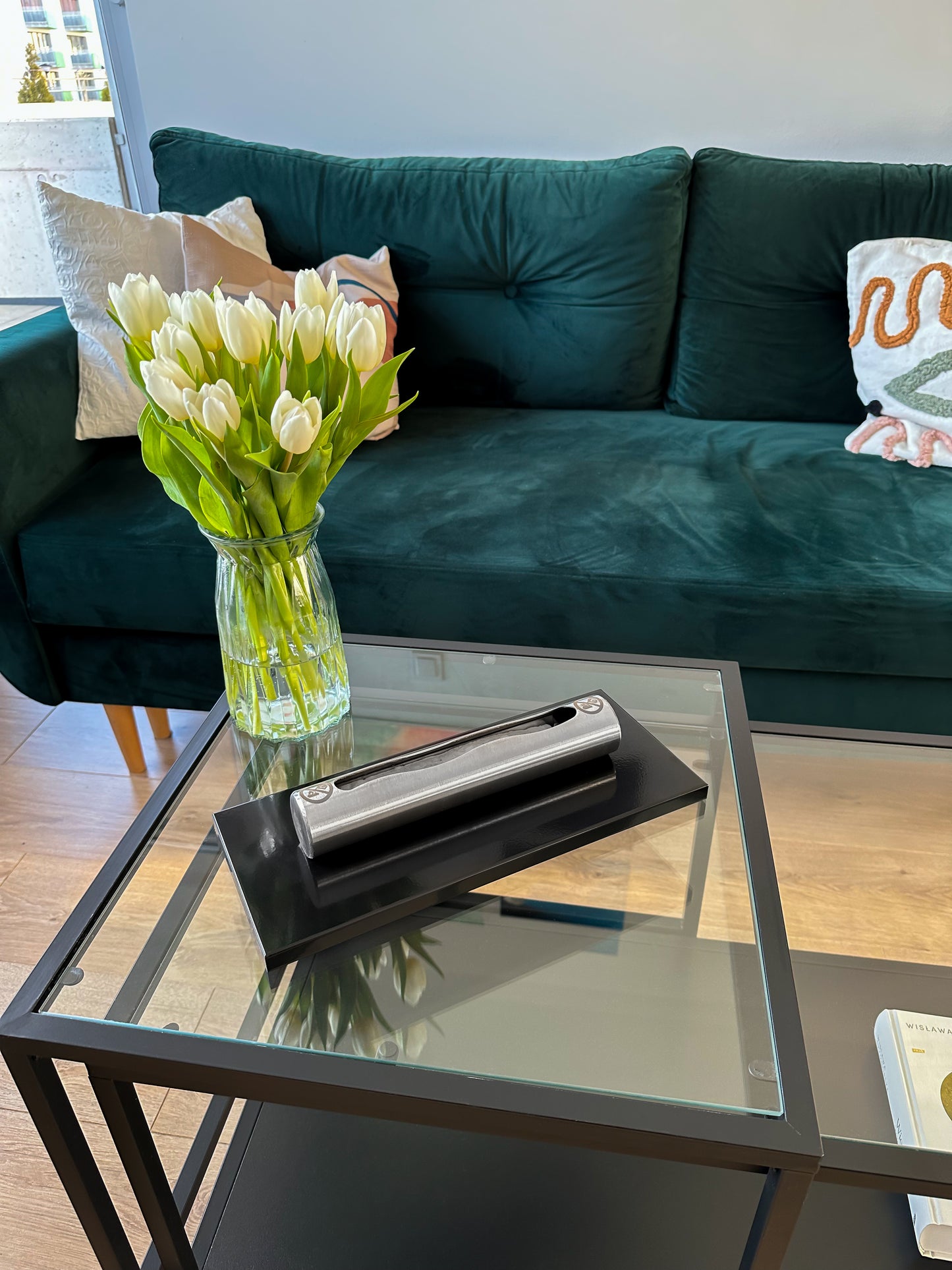 Bio ethanol haard Stainless zwart – compacte tafelhaard
