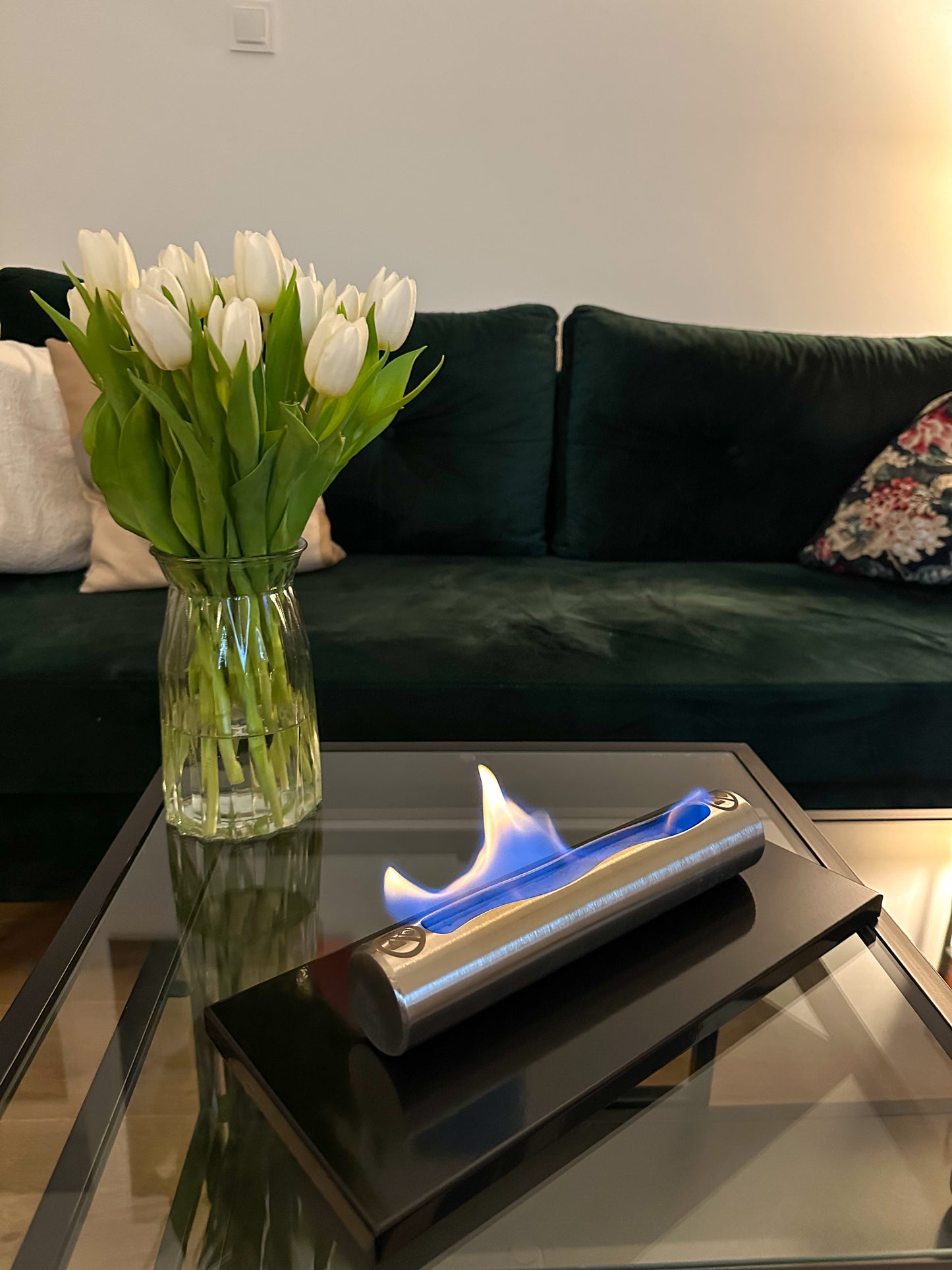Bio ethanol haard Stainless zwart – compacte tafelhaard