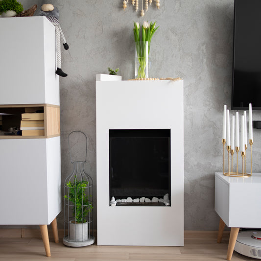 Bioethanol-Standkamin Modern mit Glas – Portaldesign Schwarz