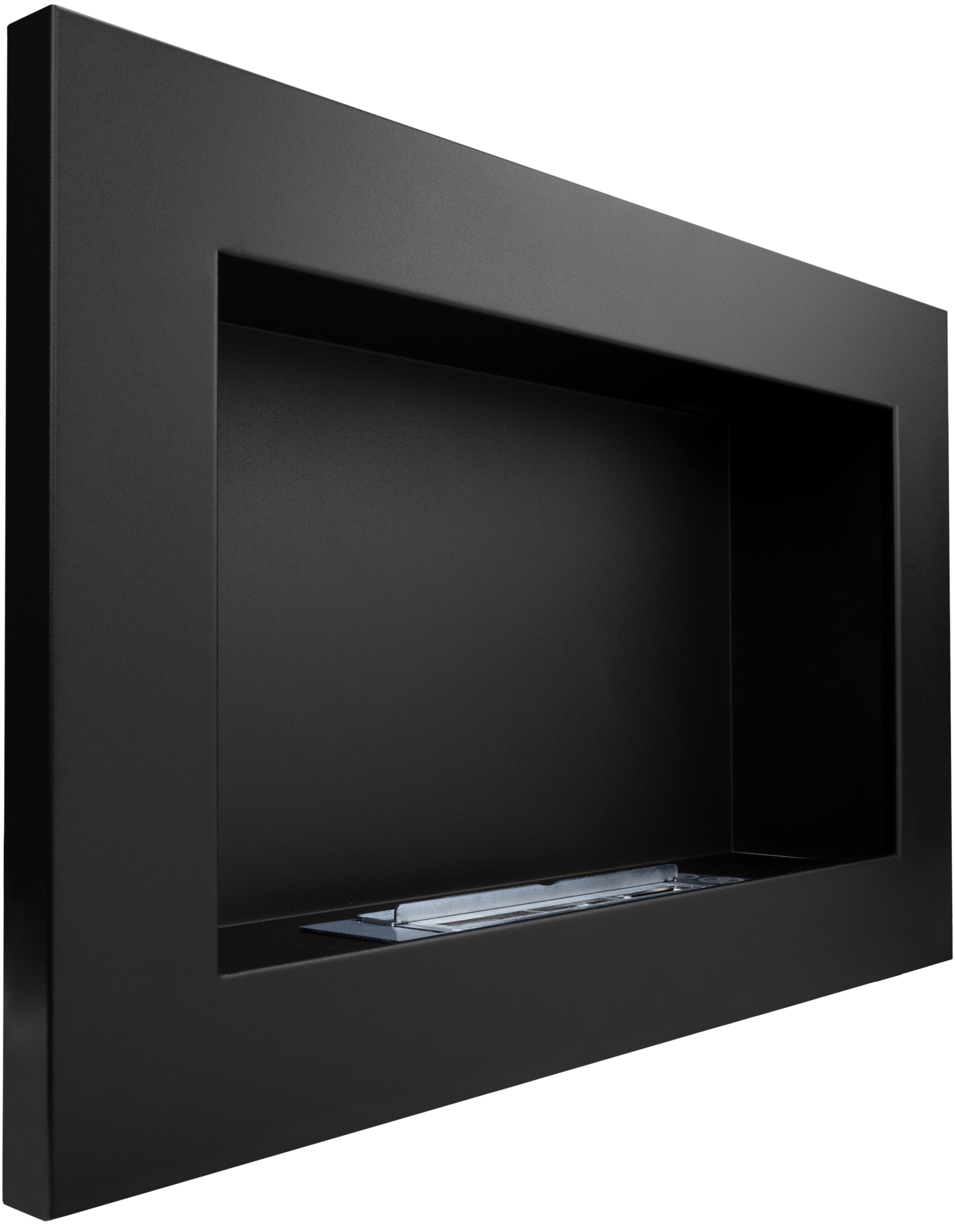 Bioethanol-Wandkamin 650x400 schwarz matt – moderner Kamin ohne Schornstein
