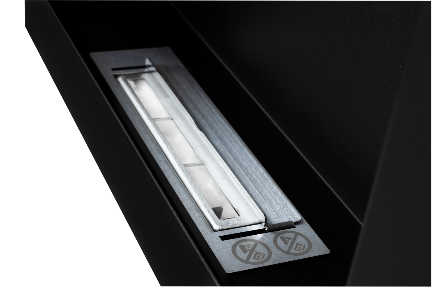 Bioethanol-Wandkamin 650x400 schwarz matt – moderner Kamin ohne Schornstein