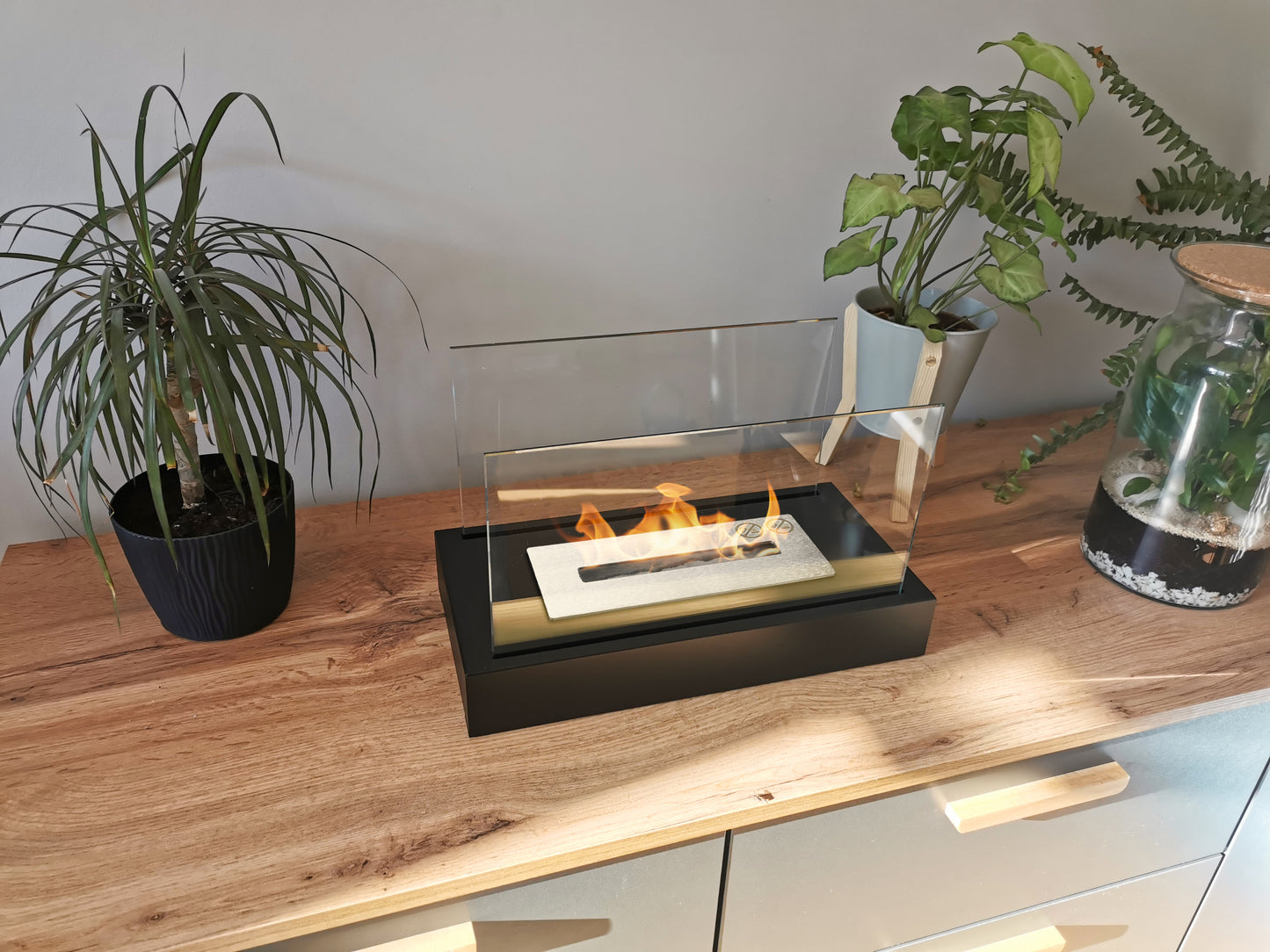 Bio ethanol haard Glow zwart – compacte sfeerhaard