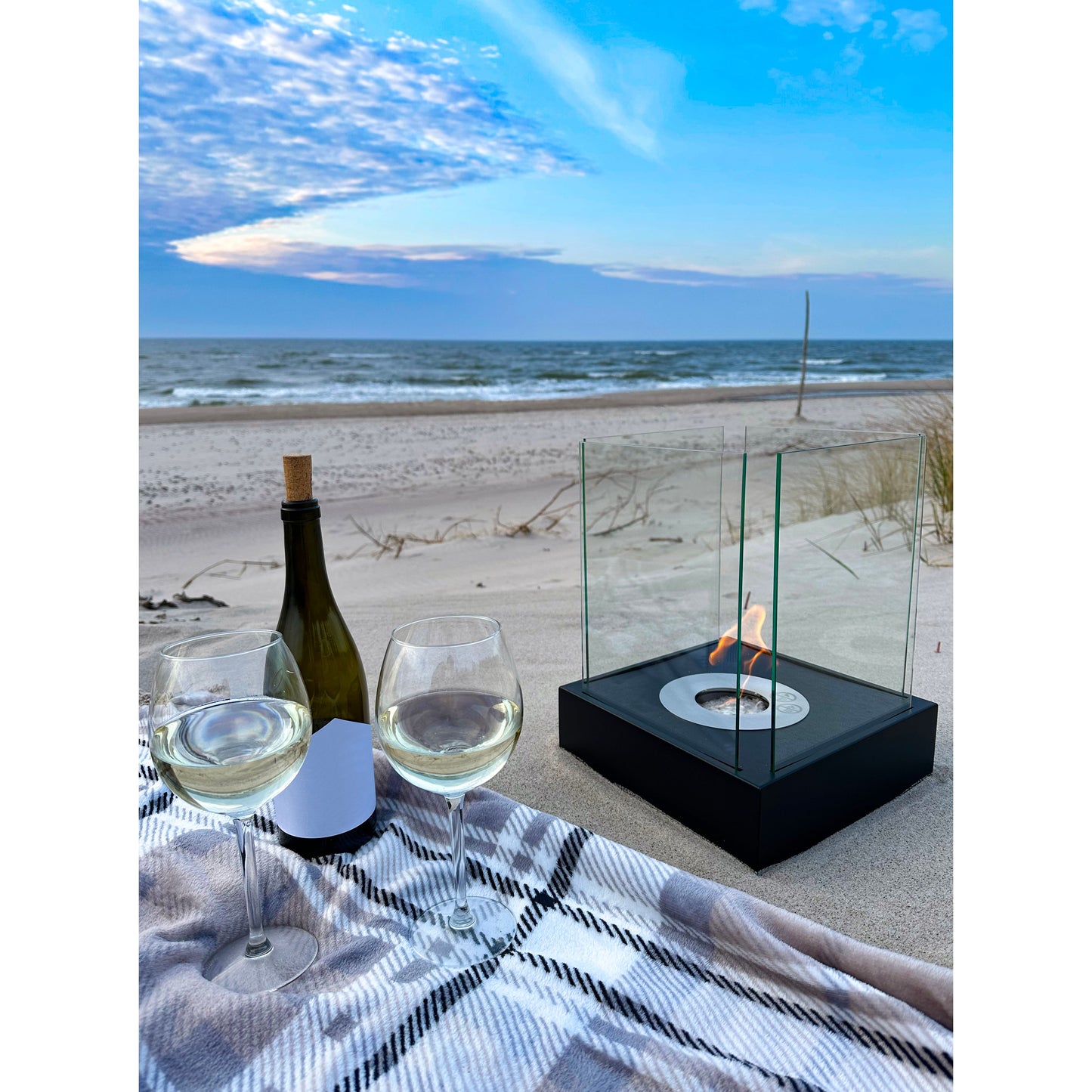 Bio ethanol haard Sunset Garden Mini zwart – compacte sfeerhaard