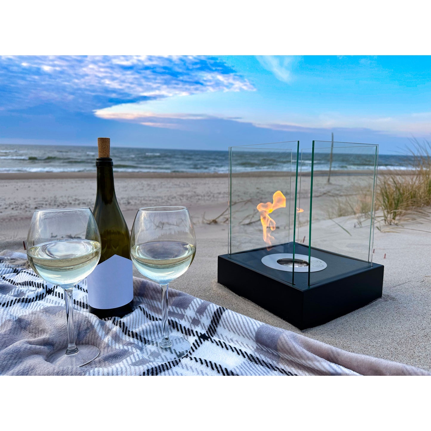 Bio ethanol haard Sunset Garden Mini zwart – compacte sfeerhaard