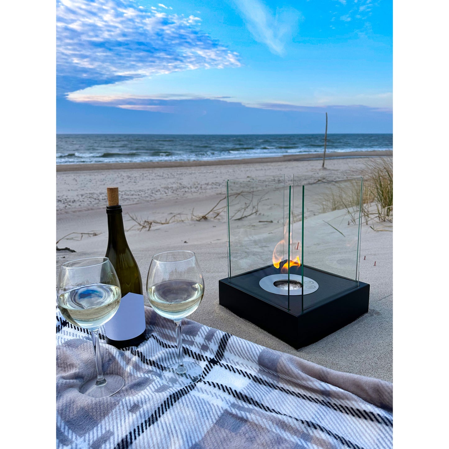 Bio ethanol haard Sunset Garden Mini zwart – compacte sfeerhaard