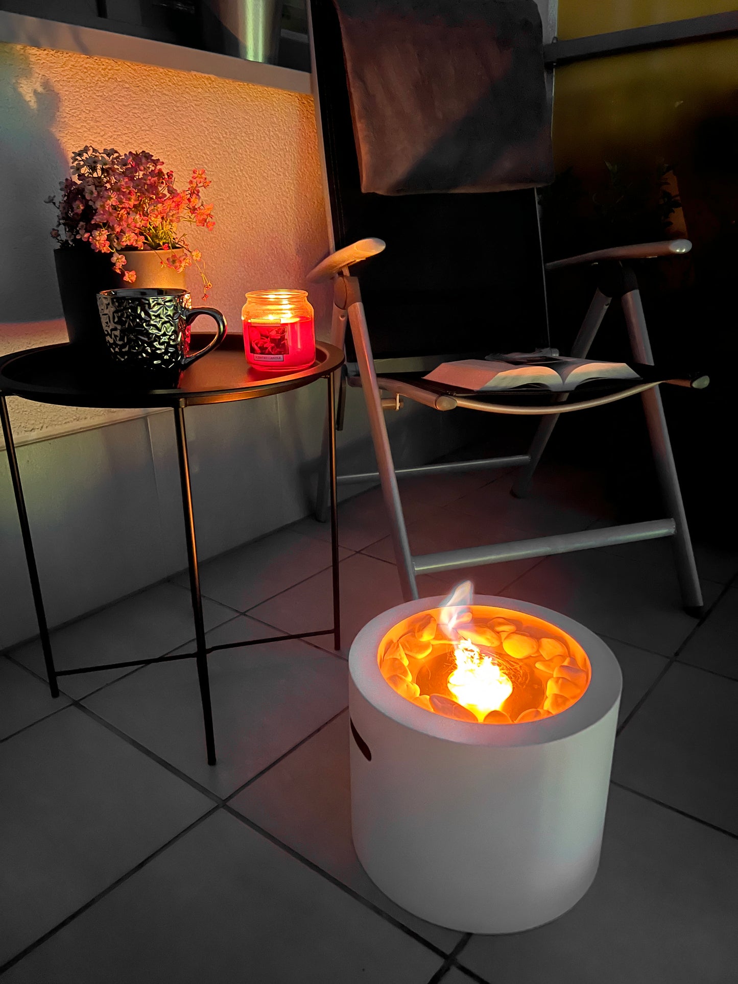 Bio ethanol haard Moon Mini wit – moderne sfeerhaard
