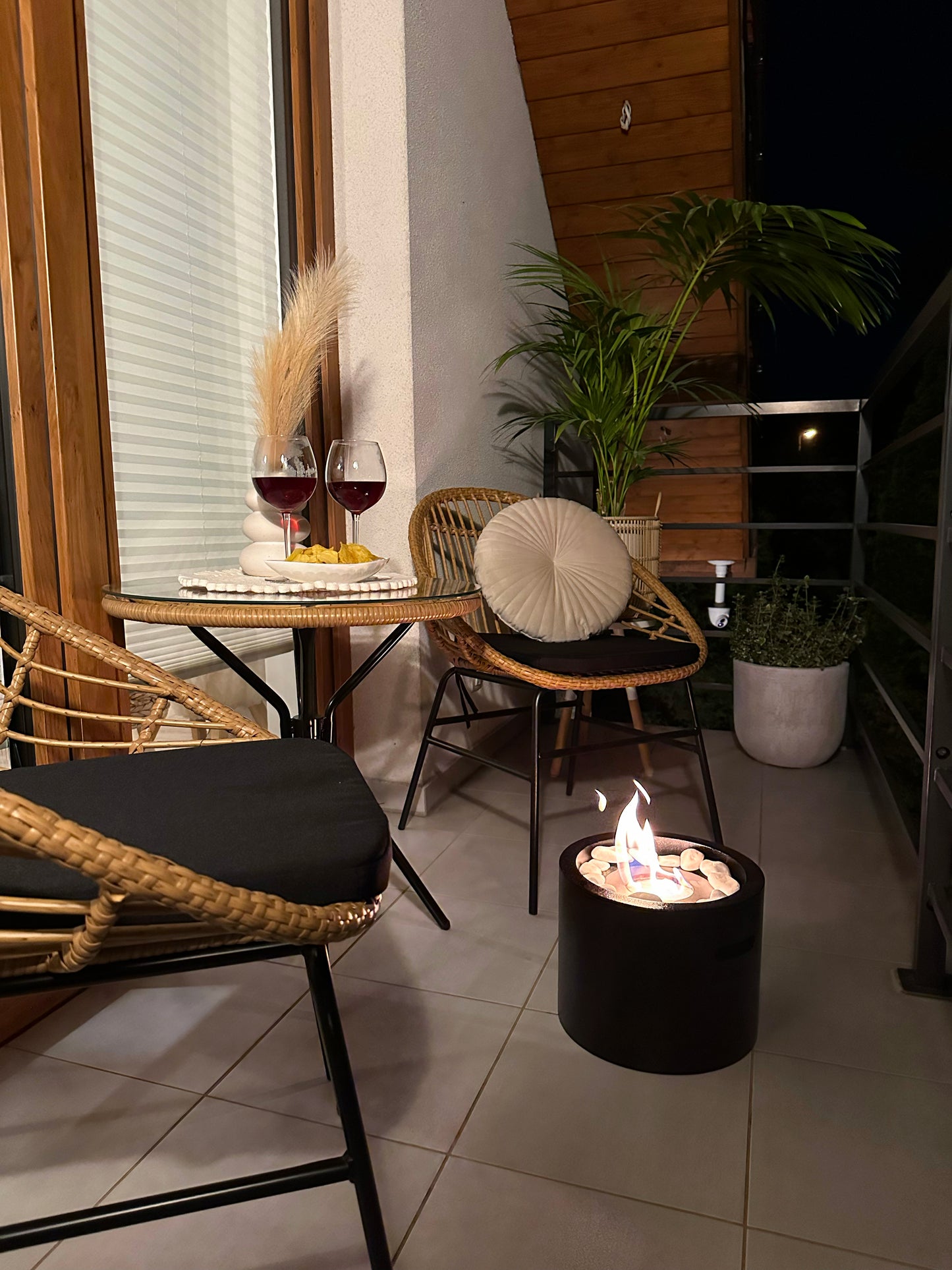 Bio ethanol haard Moon Mini zwart – moderne sfeerhaard 🔥 Bestseller