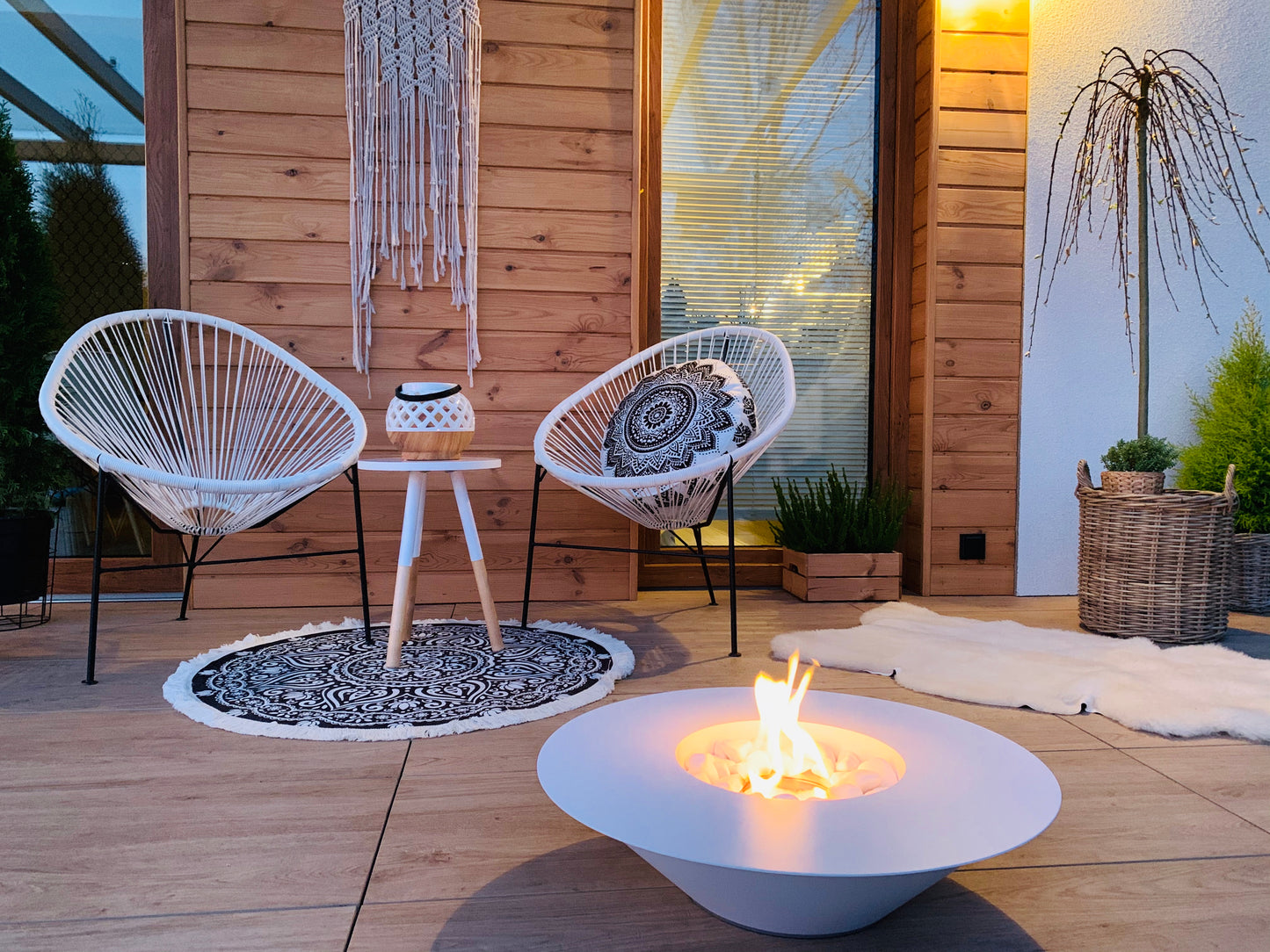 Bio ethanol haard Universe XL wit – design sfeerhaard