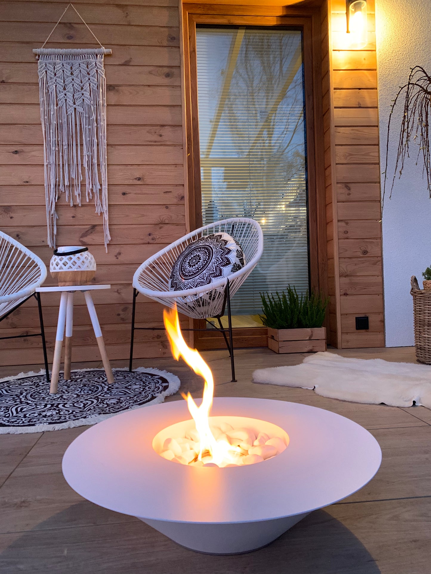 Bio ethanol haard Universe XL wit – design sfeerhaard