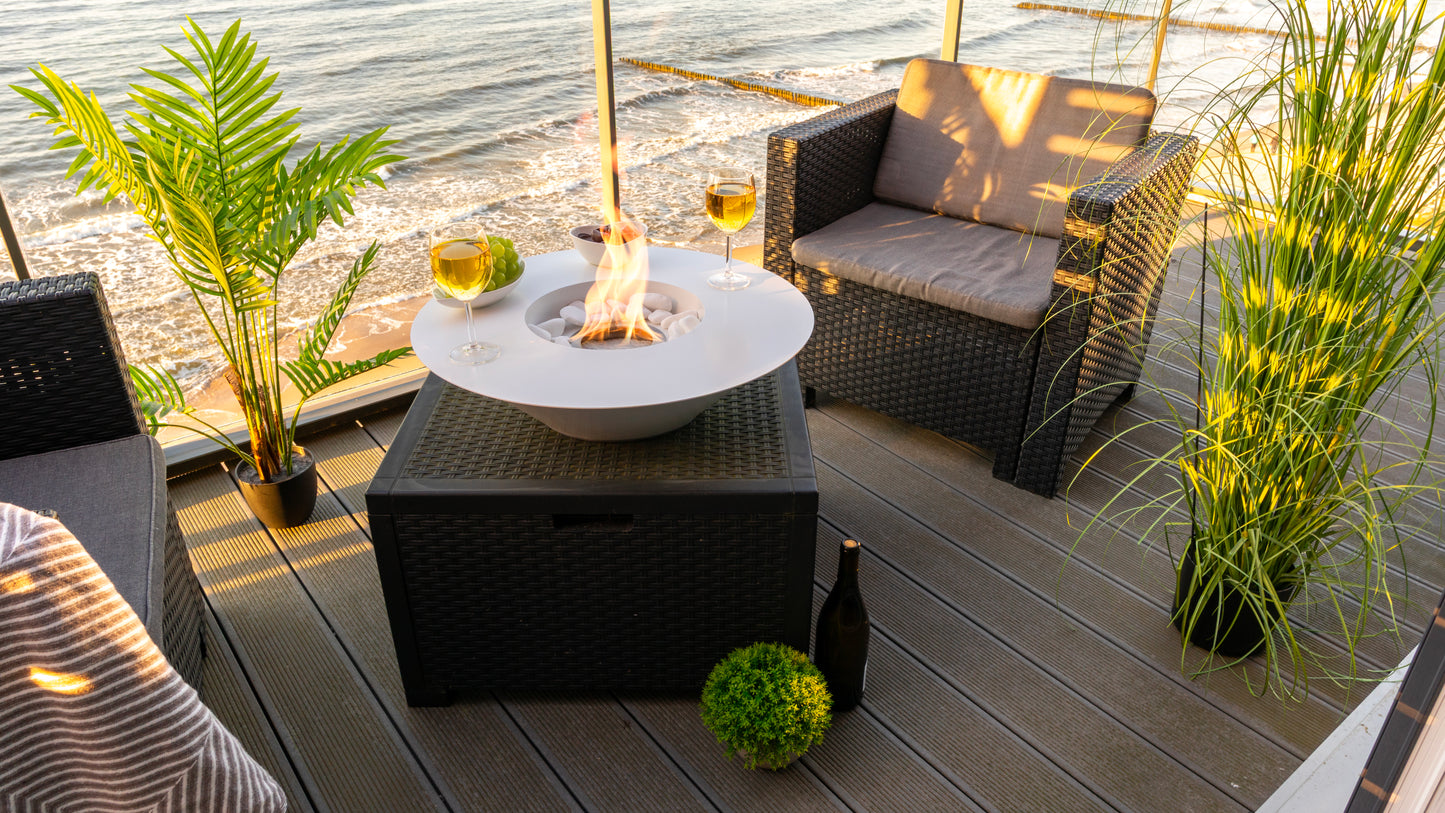 Bio ethanol haard Universe XL wit – design sfeerhaard