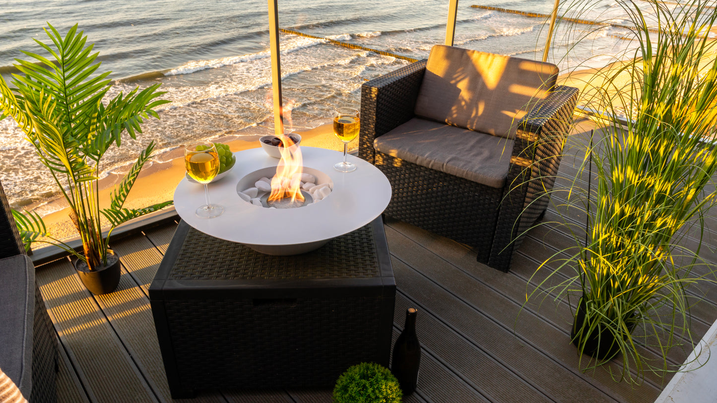 Bio ethanol haard Universe XL wit – design sfeerhaard