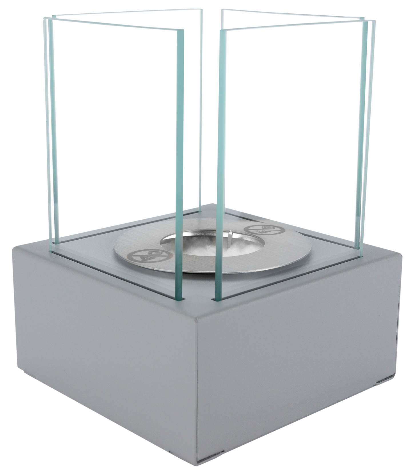 Bioethanol-Kamin Smart Grau – kompakter Elektrokamin mit Glas