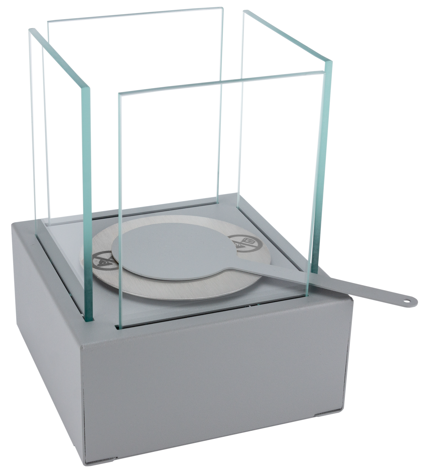 Bioethanol-Kamin Smart Grau – kompakter Elektrokamin mit Glas