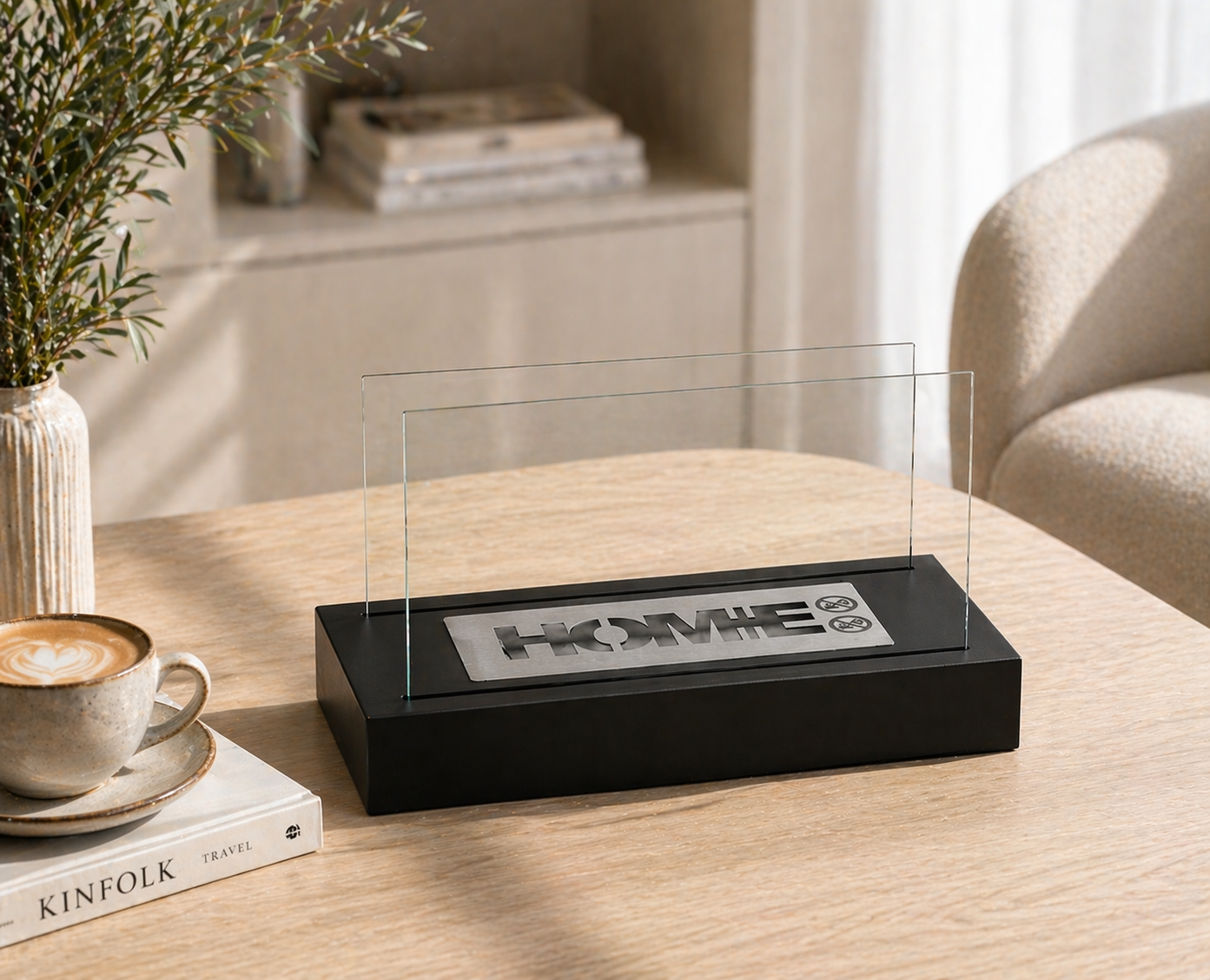 Bio ethanol haard Home zwart – moderne sfeerhaard ⭐ Populair