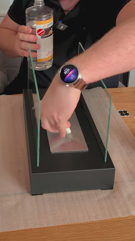 Bioethanol Kamin Glow Schwarz – kompakter Deko-Kamin