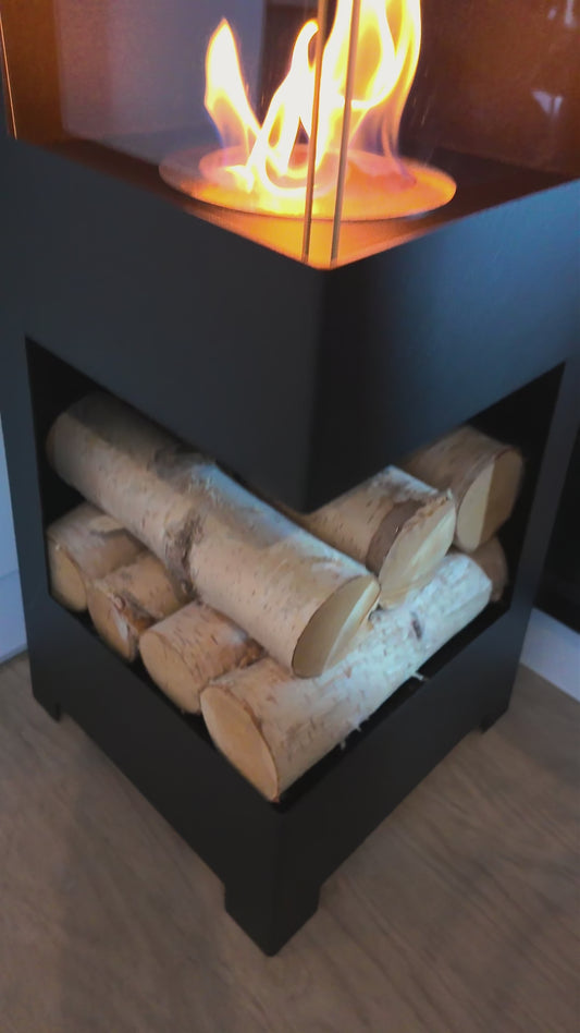 Bioethanol-Kamin Pyramide Garden schwarz – Terrassen- und Gartenkamin