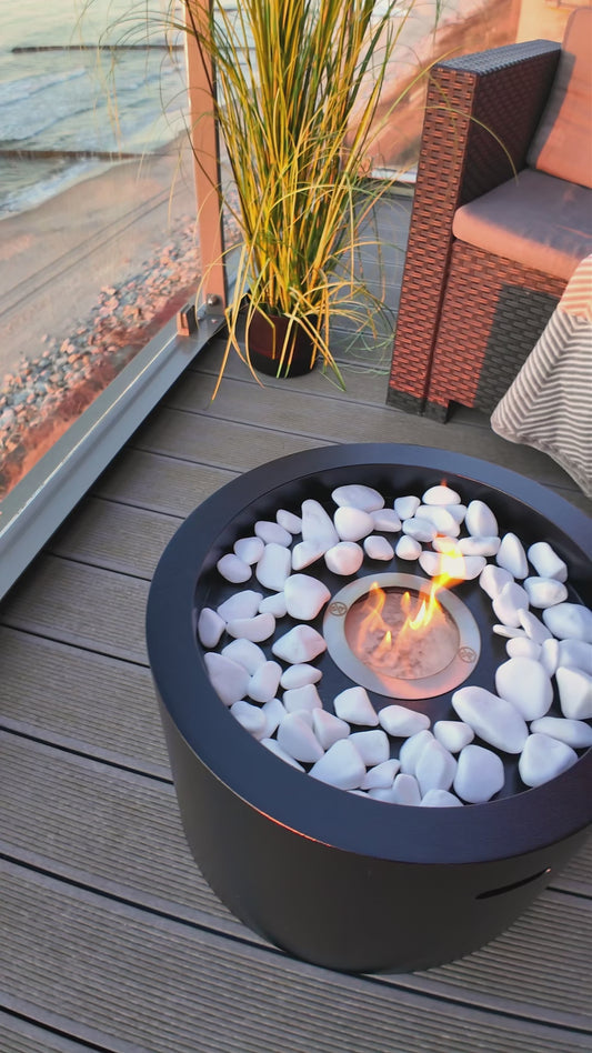 Bioethanol Kamin Moon XL weiß – großer Dekokamin